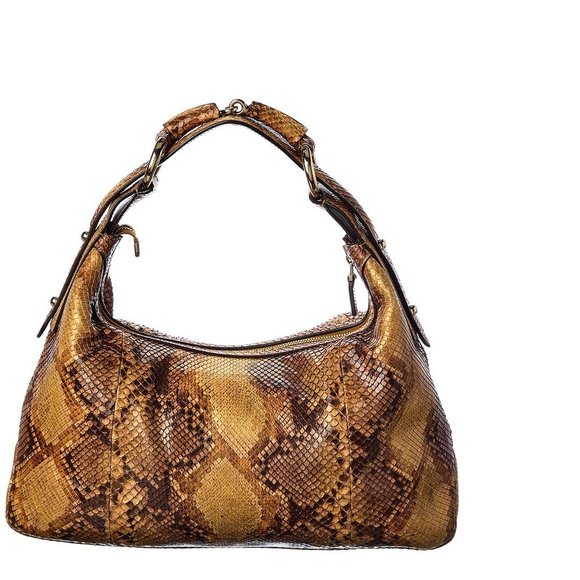 Gucci Limited Edition Natural Python Leather Horsebit Hobo Bag (Authentic Pre-
O - Picture 2 of 6